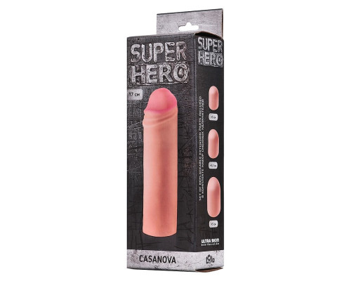 Фаллоудлинитель SUPER HERO Casanova - 18 см.