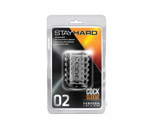 Заказать Прозрачная насадка на пенис с шишечками STAY HARD COCK SLEEVE 02 CLEAR