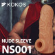 Заказать Телесная открытая насадка-реалистик с подхватом мошонки Nude Sleeve S - 10 см.