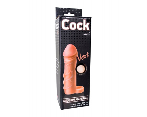 Заказать Фаллоудлинитель с кольцом COCK size S - 13,5 см.