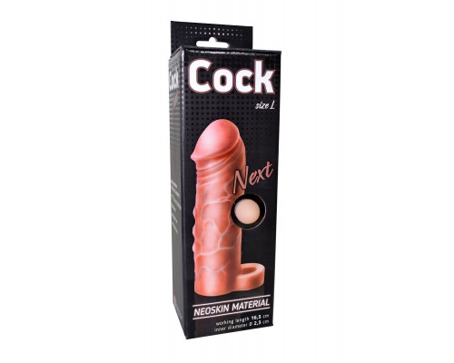 Заказать Фаллоудлинитель с кольцом COCK size L - 16,5 см.