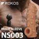 Заказать Телесная насадка с бугорками и открытой головкой Nude Sleeve S - 10 см.