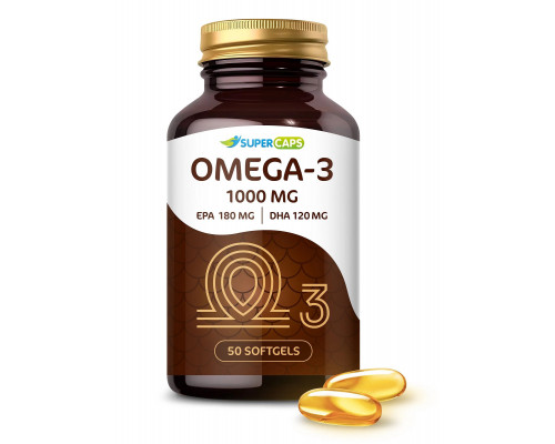 Пищевая добавка SuperCaps OMEGA-3 - 50 капсул (1000 мг)