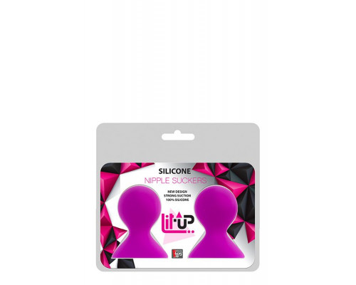 Заказать Ярко-розовые помпы для сосков LIT-UP NIPPLE SUCKERS LARGE PINK