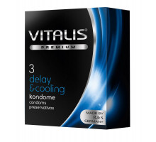 Презервативы VITALIS PREMIUM delay   cooling с охлаждающим эффектом - 3 шт.