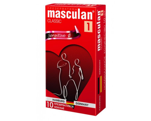 Нежные презервативы Masculan Classic 1 Sensitive - 10 шт.