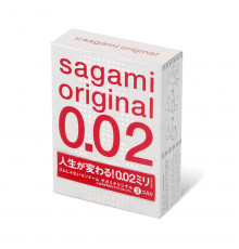 Ультратонкие презервативы Sagami Original 0.02 - 3 шт.