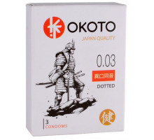 Презервативы с точками OKOTO Dotted - 3 шт.