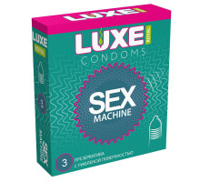 Ребристые презервативы LUXE Royal Sex Machine - 3 шт.