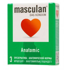 Презервативы анатомической формы Masculan Anatomic - 3 шт.