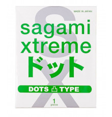 Презерватив Sagami Xtreme Type-E с точками - 1 шт.