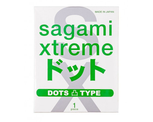 Презерватив Sagami Xtreme Type-E с точками - 1 шт.