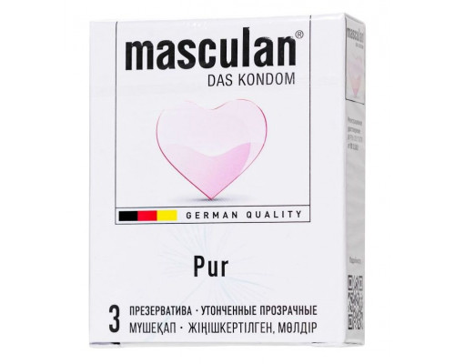 Супертонкие презервативы Masculan Pur - 3 шт.