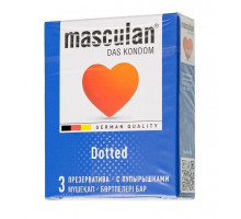 Презервативы с пупырышками Masculan Dotted - 3 шт.