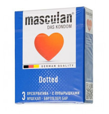 Презервативы с пупырышками Masculan Dotted - 3 шт.