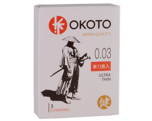 Ультратонкие презервативы OKOTO Ultra Thin - 3 шт.