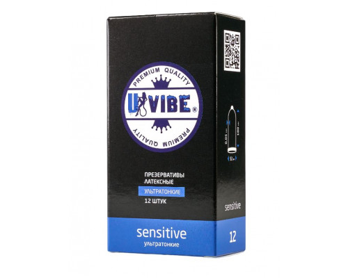 Ультратонкие презервативы Uvibe - 12 шт.