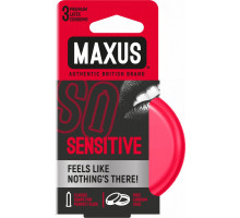 Ультратонкие презервативы в железном кейсе MAXUS Sensitive - 3 шт.