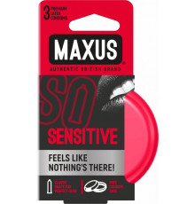 Ультратонкие презервативы в железном кейсе MAXUS Sensitive - 3 шт.