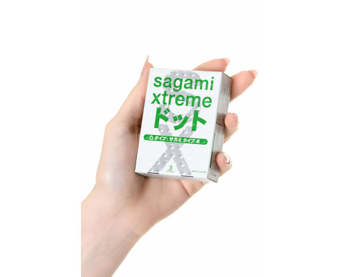 Заказать Презервативы Sagami Xtreme Type-E с точками - 3 шт.