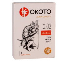 Тонкие презервативы OKOTO Thin Extra Soft - 3 шт.