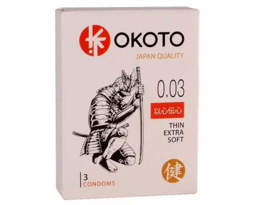 Тонкие презервативы OKOTO Thin Extra Soft - 3 шт.