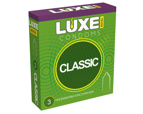 Заказать Гладкие презервативы LUXE Royal Classic - 3 шт.