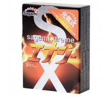 Презервативы Sagami Xtreme Energy с ароматом энергетика - 3 шт.