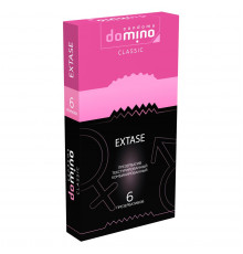 Презервативы с точками и рёбрышками DOMINO Classic Extase - 6 шт.