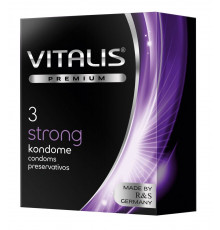 Презервативы с утолщенной стенкой VITALIS PREMIUM strong - 3 шт.