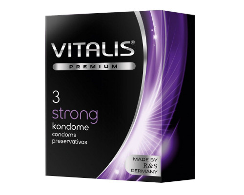 Заказать Презервативы с утолщенной стенкой VITALIS PREMIUM strong - 3 шт.