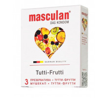 Презервативы Masculan Tutti-Frutti с фруктовым ароматом - 3 шт.