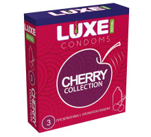 Презервативы с ароматом вишни LUXE Royal Cherry Collection - 3 шт.