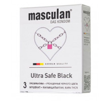 Ультрапрочные презервативы Masculan Ultra Safe Black - 3 шт.