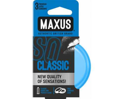 Заказать Классические презервативы в железном кейсе MAXUS Classic - 3 шт.