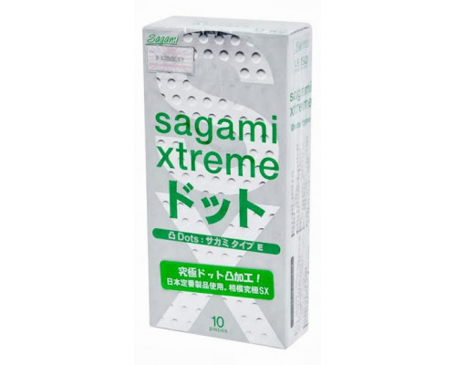 Заказать Презервативы Sagami Xtreme Type-E с точками - 10 шт.