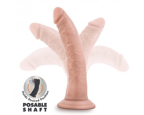 Телесный фаллоимитатор-реалистик 7 Inch Posable Dildo - 19 см.