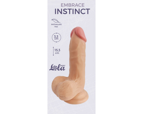 Телесный фаллоимитатор Embrace Instinct - 15,3 см.