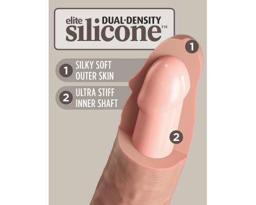 Заказать Телесный фаллоимитатор 6  Silicone Dual Density Cock - 17 см.