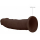 Коричневый фаллоимитатор без мошонки Silicone Dildo Without Balls - 22,8 см.