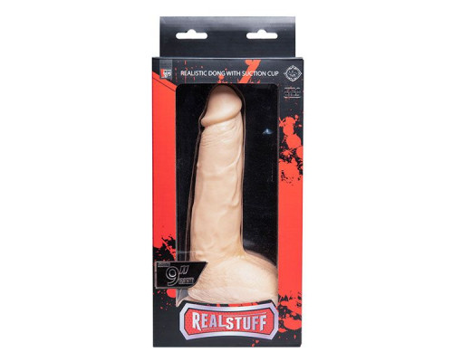 Заказать Телесный фаллоимитатор REALSTUFF REALISTIC DONG 9INCH - 23 см.