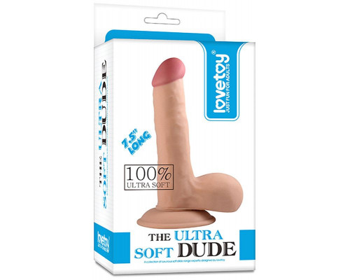 Телесный фаллоимитатор 7.5  The Ultra Soft Dude - 18 см.