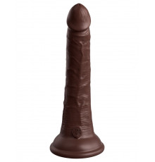 Коричневый фаллоимитатор 7  Silicone Dual Density Cock - 21 см.