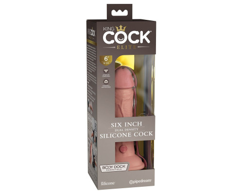 Заказать Телесный фаллоимитатор 6  Silicone Dual Density Cock - 17 см.