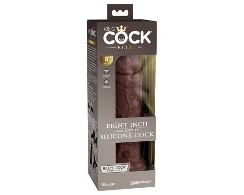 Заказать Коричневый фаллоимитатор 8  Silicone Dual Density Cock - 22,8 см.