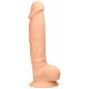 Заказать Телесный фаллоимитатор Silicone Dildo With Balls - 22,8 см.