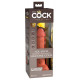 Фаллоимитатор цвета карамели 6  Vibrating Silicone Dual Density Cock - 17,8 см.