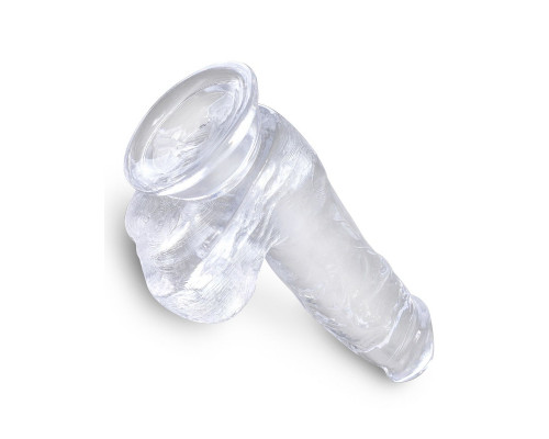 Заказать Прозрачный фаллоимитатор King Cock Clear 6  Cock with Balls - 17,8 см.