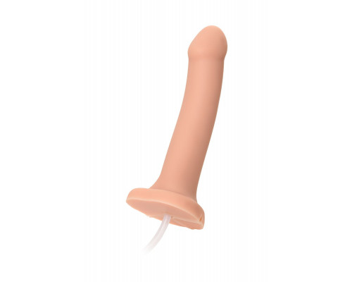 Телесный фаллос с имитацией эякуляции Silicon Cum Dildo L - 19,6 см.