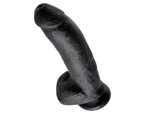 Заказать Чёрный фаллоимитатор 9  Cock with Balls - 22,9 см.